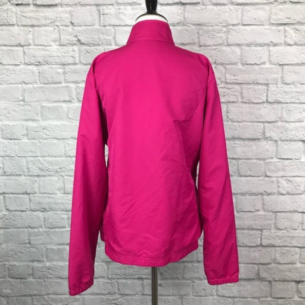 Reebok Windbreaker Rain Jacket Large Pink White - Picture 2 of 8